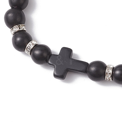 Synthetic Turquoise Beaded Stretch Bracelets for Women BJEW-JB12288-01-1