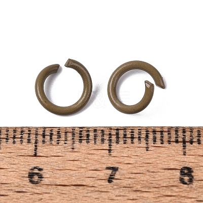 Spray Painted Iron Open Jump Rings IFIN-T017-04B-04-1