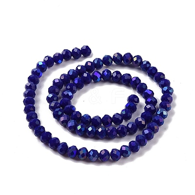 Electroplate Opaque Solid Color Glass Beads Strands LS-EGLA-A034-P3mm-L12-1