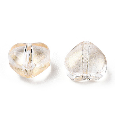 Transparent Spray Painted Glass Beads GLAA-R211-02-B03-1