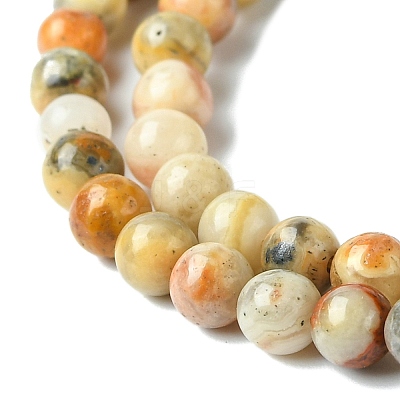 Natural Crazy Lace Agate Round Bead Strands G-E334-4mm-20-1