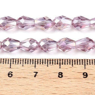 Transparent Electroplate Glass Beads Strands LS-EGLA-N013-T4mm-B02-1