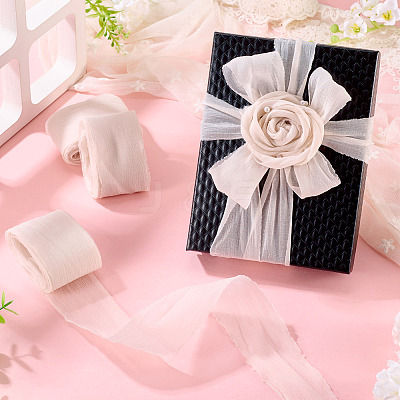 3 Rolls Frayed Polyester Ribbon OCOR-TA0002-97D-1