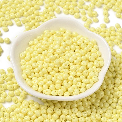 6/0 Opaque Baking Paint Glass Seed Beads SEED-M012-02A-19-1