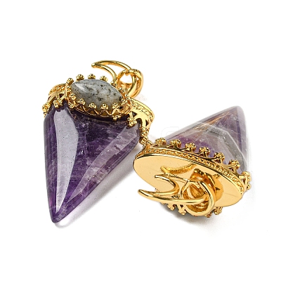 Natural Amethyst Big Pendants G-F639-06B-G-1