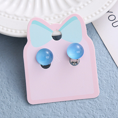 Alloy Plastic Clip-on Earrings for Kid WG9F41F-13-1