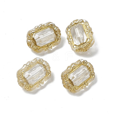 Transparent Acrylic Beads X-OACR-H019-44-1