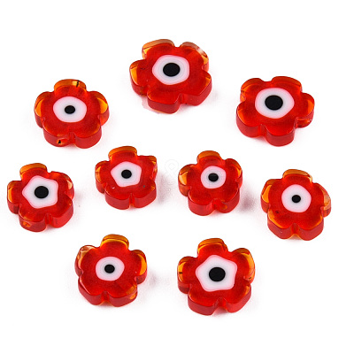 Handmade Evil Eye Lampwork Beads Strands LAMP-N029-018-04-1