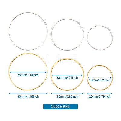 Brass Linking Rings KK-YS0001-03-1