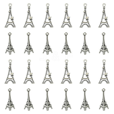 32Pcs 2 Styles Tibetan Style Alloy Pendants FIND-FS0002-12-1