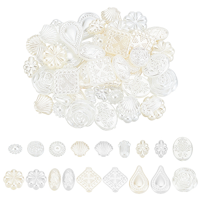 72Pcs 18 Style Opaque Acrylic Beads OACR-GA0001-02-1