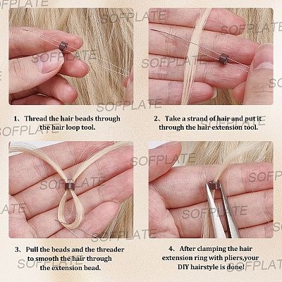 500Pcs Silicone Hair Coil Cuffs OHAR-SP0001-14A-1