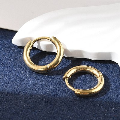 Ion Plating(IP) 304 Stainless Steel Hoop Earrings EJEW-P177-G-06-1