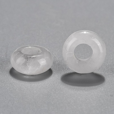 Natural Quartz Crystal European Beads X-G-G740-12x6mm-30-1