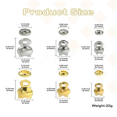 304 Stainless Steel Spacer Beads & Bead Tips Set STAS-CJ0002-55-1