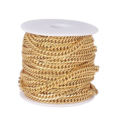 304 Stainless Steel Cuban Link Chains CHS-E018-13G-1