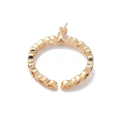 Heart Brass Cuff Cup Peg Ring Settings KK-A244-02C-G-1