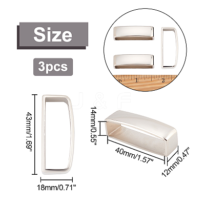 1 Set Zinc Alloy Belt Loop Keepers FIND-AR0002-60P-1