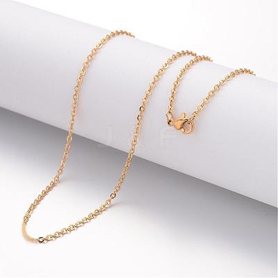 Ion Plating(IP) 304 Stainless Steel Necklace MAK-K004-14G-1