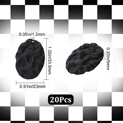 20Pcs Spray Painted Alloy Pendants FIND-SC0003-54-1