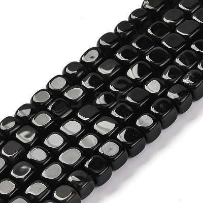 Natural Black Onyx Beads Strands G-G177-E15-02-1