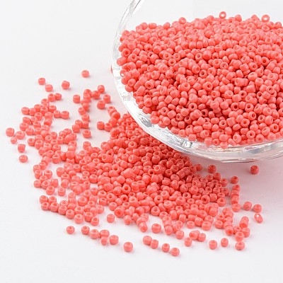12/0 1.5~2mm Baking Paint Glass Seed Beads Loose Spacer Beads X-SEED-S001-K16-1