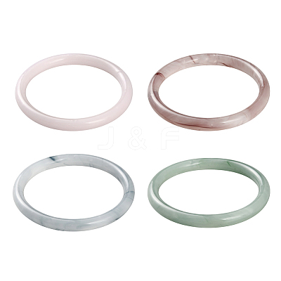 4Pcs 4 Colors Glass Bangles for Women BJEW-GO0002-24-1