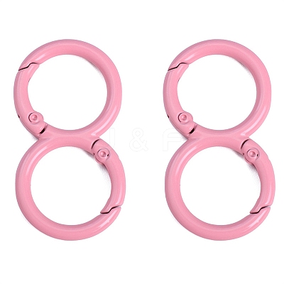 Spray Painted Alloy 8-shaped Keychain Clasps PW-WGE4E28-04-1