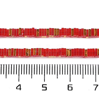 Electroplate Glass Beads Strands GLAA-B023-01A-14-1