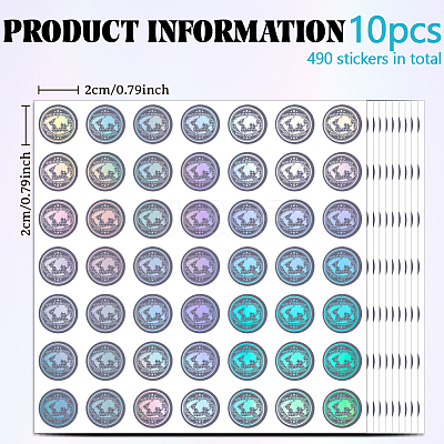 PET Waterproof Self Adhesive Laser Sticker STIC-WH0028-012-1
