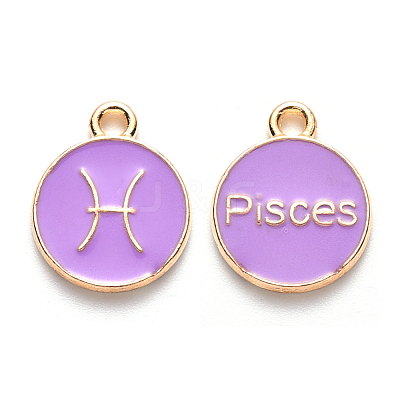Alloy Enamel Pendants X-ENAM-S124-01B-01H-1