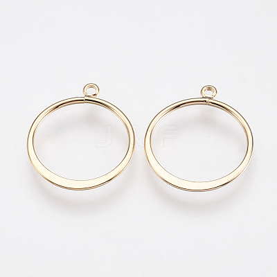 Long-Lasting Plated Brass Pendants X-KK-K227-023G-NF-1