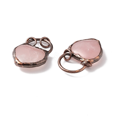 Natural Rose Quartz Pendants G-I324-12R-01-1