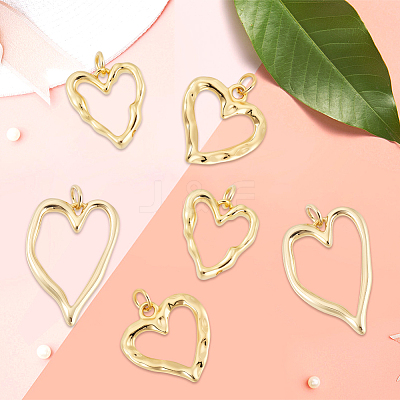12Pcs 3 Styles Rack Plating Brass Pendants KK-BBC0024-11-1