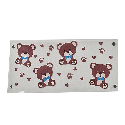 Clear Film Animal Theme Rub on Transfer Stickers for Glass Cups STIC-P009-A01-1