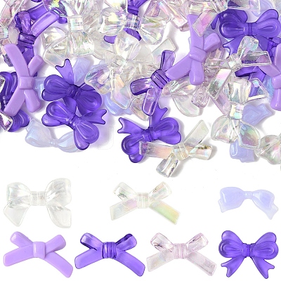 70Pcs 7 Styles Opaque & Transparent Acrylic Beads MACR-FS0002-15-1