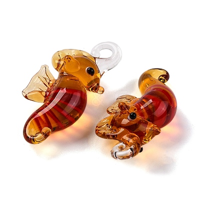Handmade Lampwork Pendants LAMP-S068-08F-1