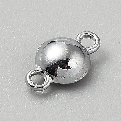 Faceted Glass Flat Round Connector Charms FIND-WH20042-56F-1