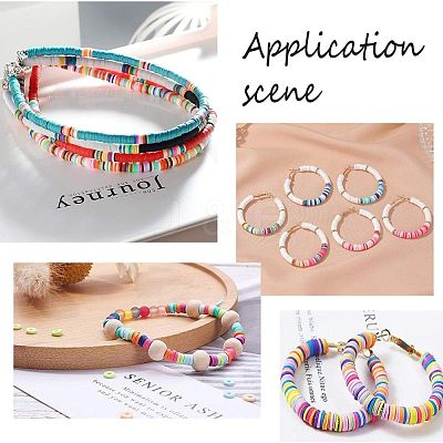 Handmade Polymer Clay Beads CLAY-R067-6.0mm-B32-1