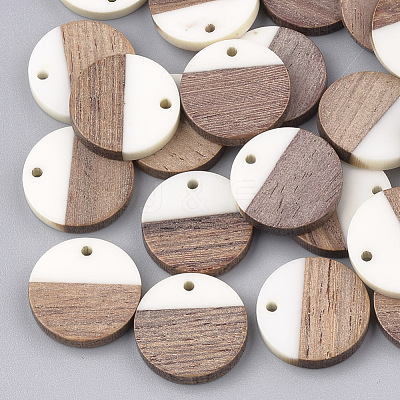 Resin & Walnut Wood Pendants RESI-S358-02C-01-1