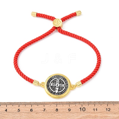 Alloy with Nylon Rope Slider Bracelets LS-BJEW-Z156-02G-01-1