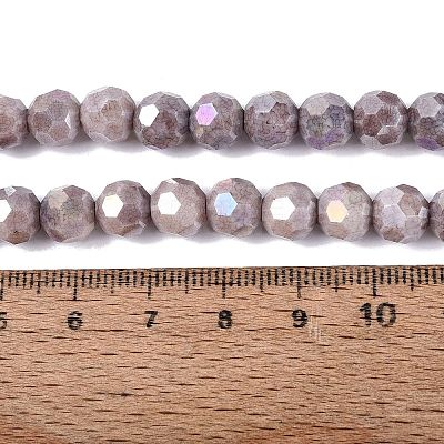 Anti-Tarnish Electroplate Glass Beads Strands EGLA-ZX010-8mm-01-1
