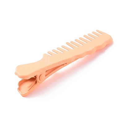 Comb Shape Spray Painted Iron Alligator Hair Clips for Girls PHAR-A011-18-1