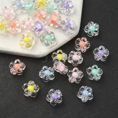 30Pcs 6 Colors Transparent Acrylic Beads TACR-YW0001-95-1