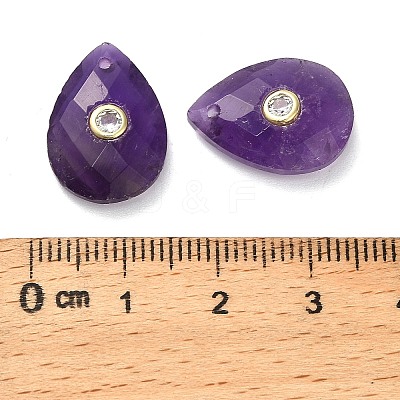 Natural Amethyst Pendants G-K371-03H-1