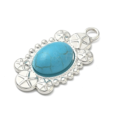 Dyed Synthetic Turquoise Pendants LS-STAS-G374-05S-01-1
