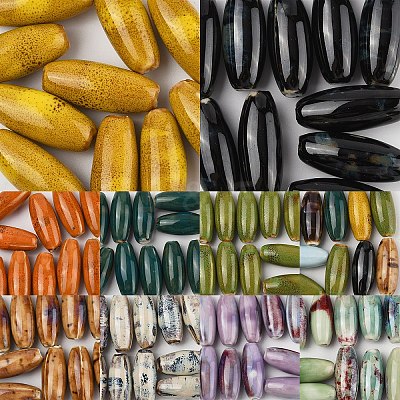 10Pcs Handmade Porcelain Beads PORC-YW0001-34-1