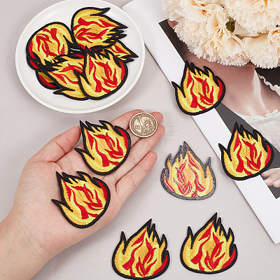 14Pcs Polyester Clothing Patches DIY-CY0003-57-1