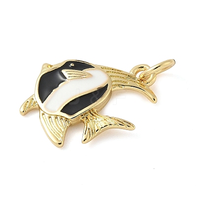 Brass Enamel Pendants KK-C110-22A-01G-1