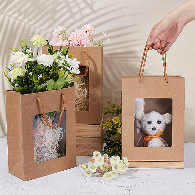 Kraft Paper Gift Bags ABAG-WH0044-36B-1